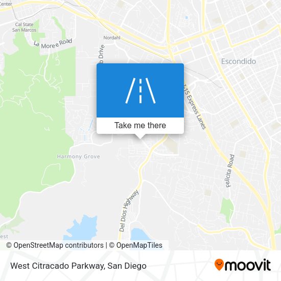 West Citracado Parkway map