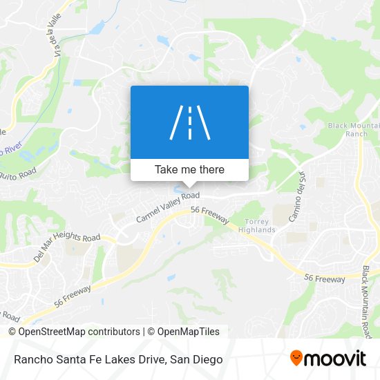 Rancho Santa Fe Lakes Drive map