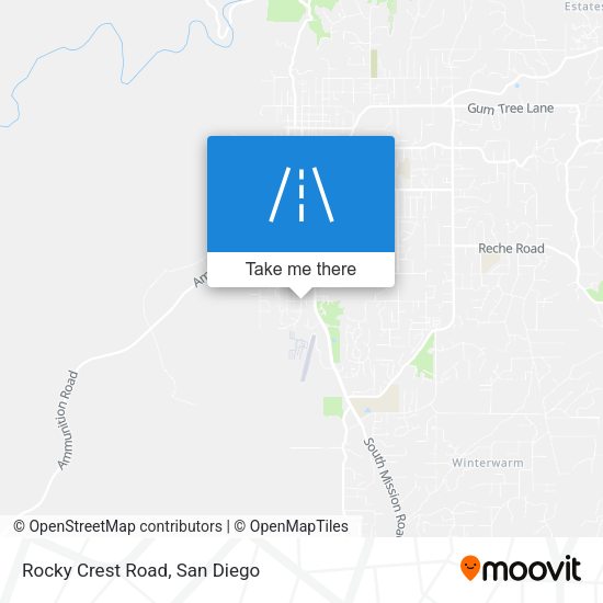 Rocky Crest Road map