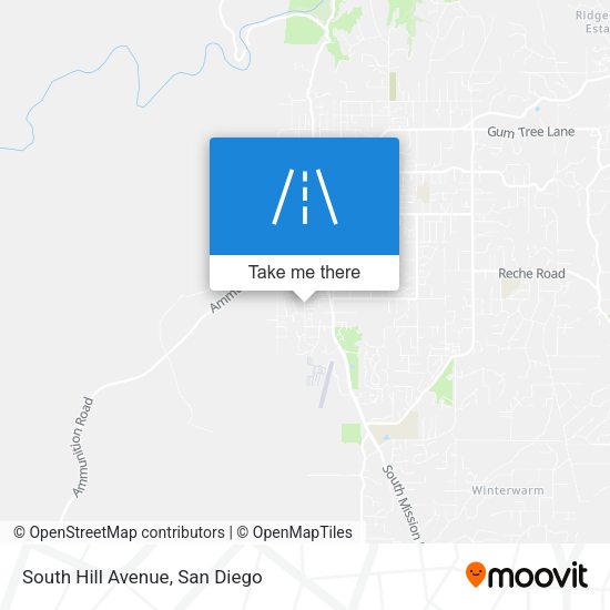 Mapa de South Hill Avenue