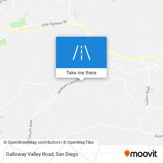 Galloway Valley Road map