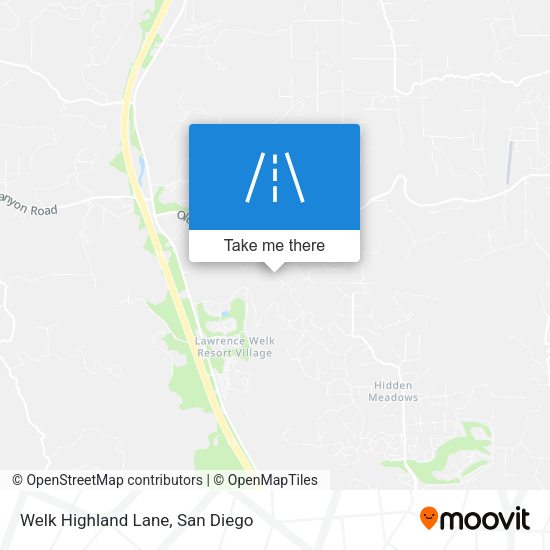 Welk Highland Lane map