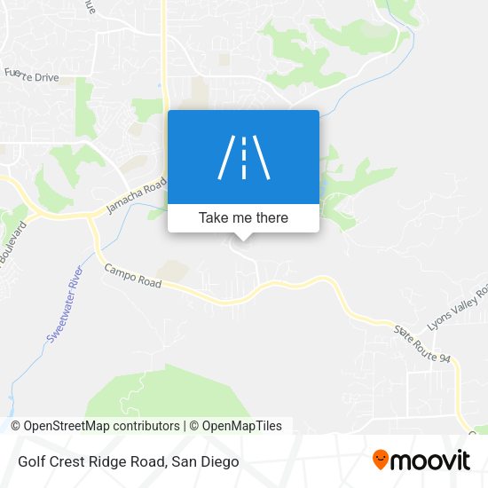 Golf Crest Ridge Road map