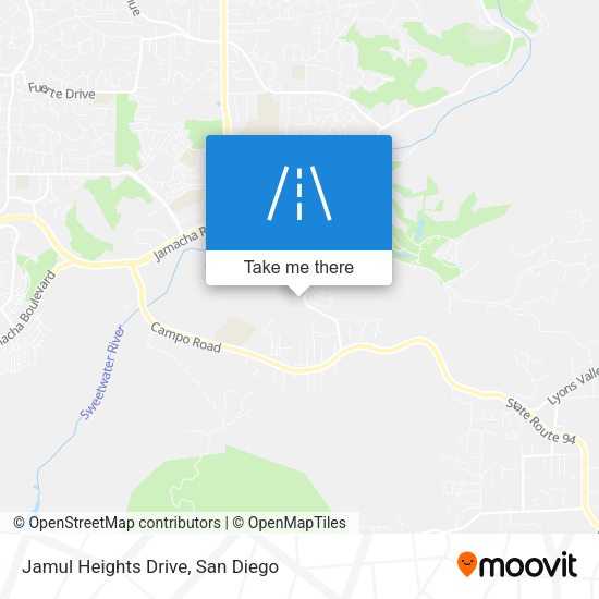 Jamul Heights Drive map