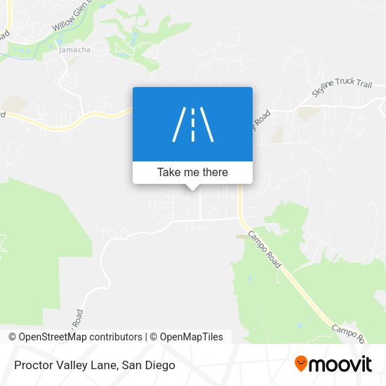 Proctor Valley Lane map