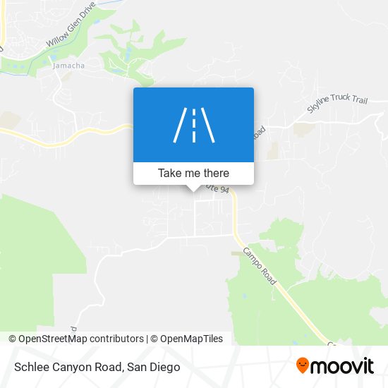 Schlee Canyon Road map