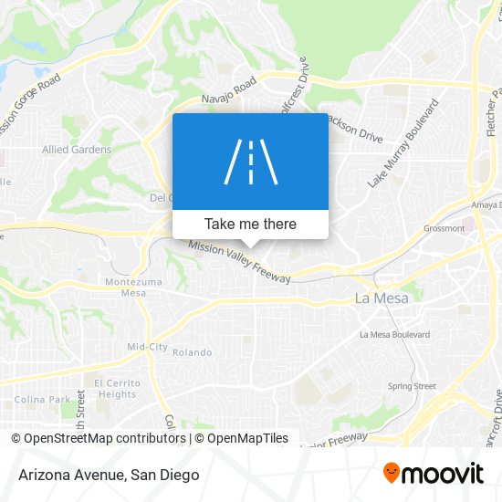 Arizona Avenue map
