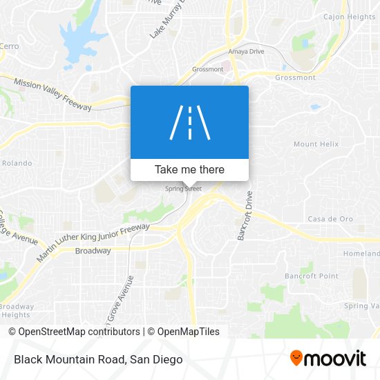 Black Mountain Road map
