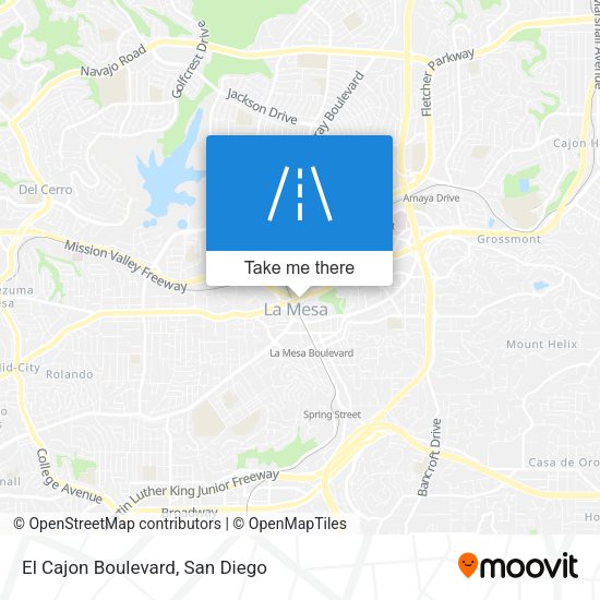 Mapa de El Cajon Boulevard