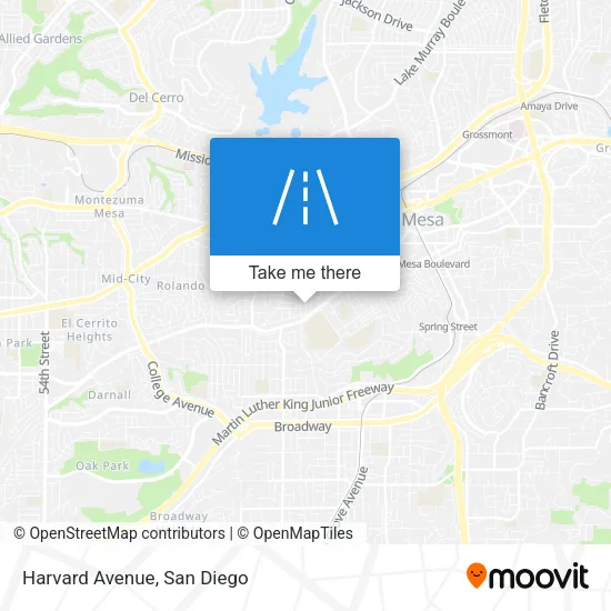 Harvard Avenue map
