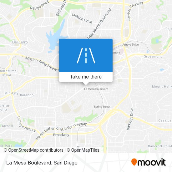 Mapa de La Mesa Boulevard