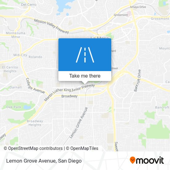 Lemon Grove Avenue map
