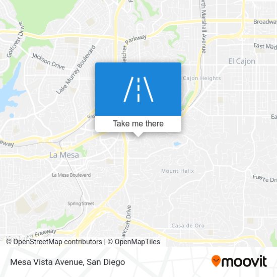 Mapa de Mesa Vista Avenue