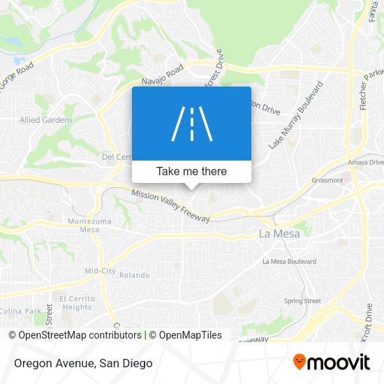 Mapa de Oregon Avenue