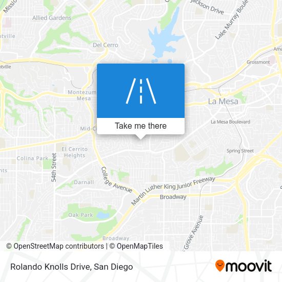 Rolando Knolls Drive map