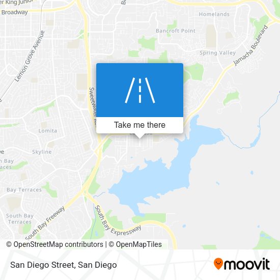 Mapa de San Diego Street