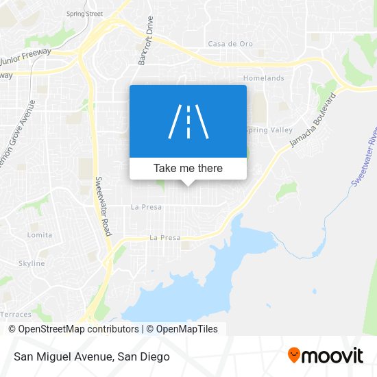 San Miguel Avenue map