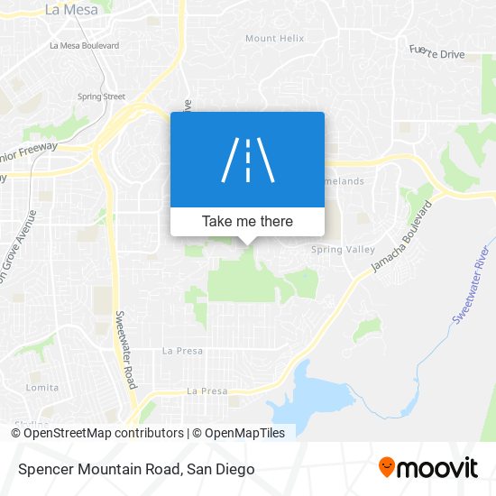 Mapa de Spencer Mountain Road