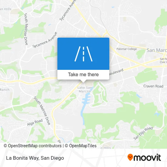 La Bonita Way map