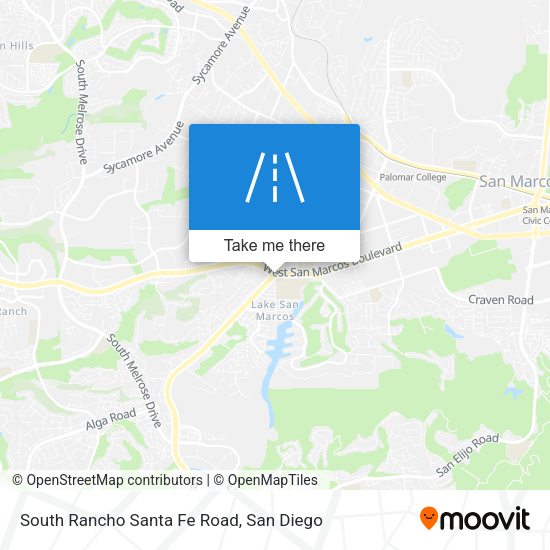South Rancho Santa Fe Road map