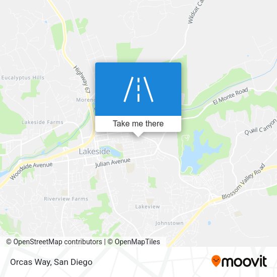 Orcas Way map