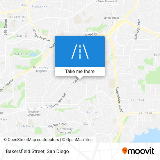 Bakersfield Street map