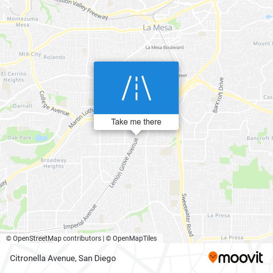 Citronella Avenue map