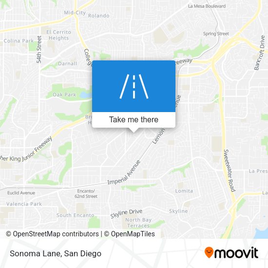 Mapa de Sonoma Lane
