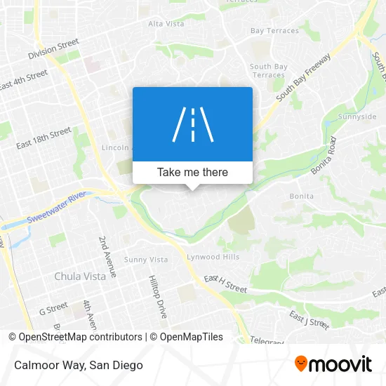 Calmoor Way map