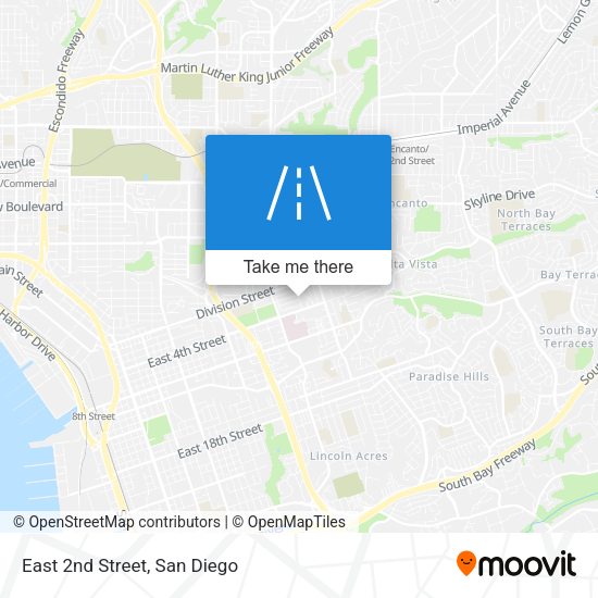 Mapa de East 2nd Street