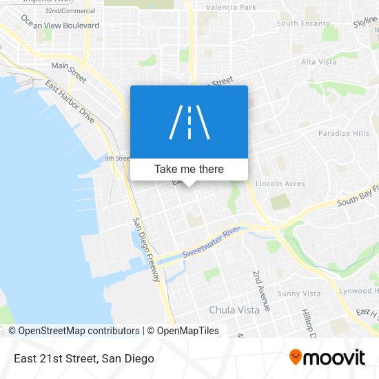 Mapa de East 21st Street