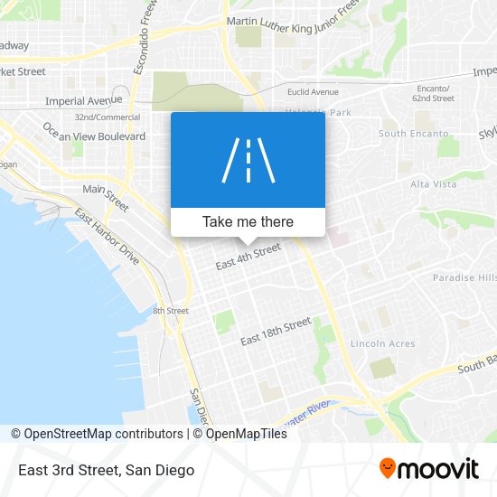 Mapa de East 3rd Street