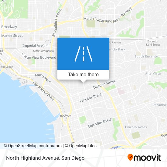 North Highland Avenue map