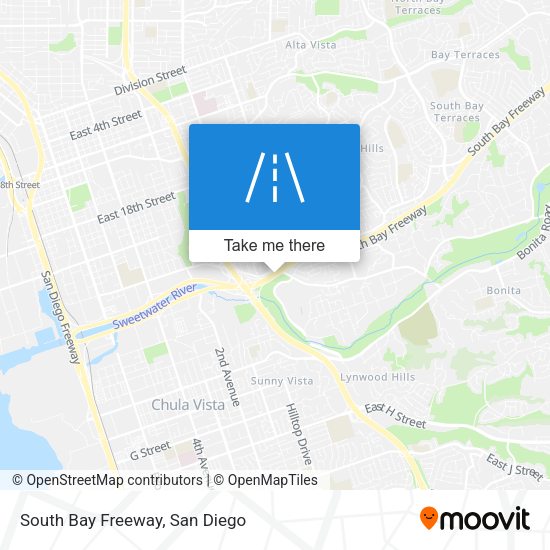 South Bay Freeway map