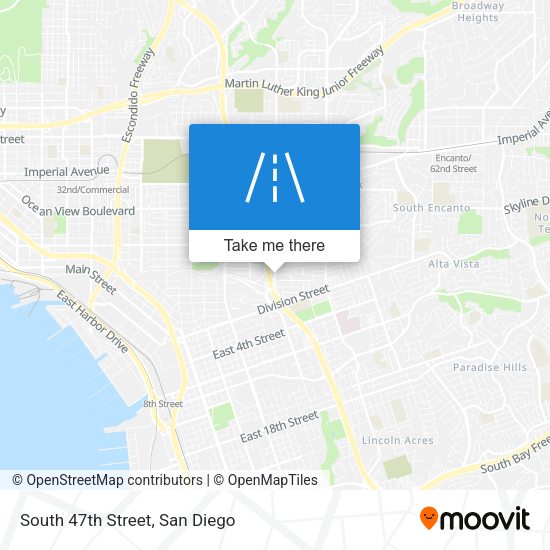 Mapa de South 47th Street