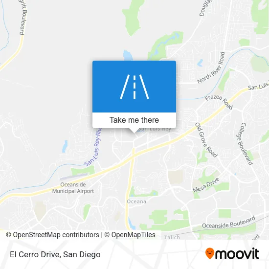 El Cerro Drive map