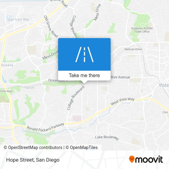 Mapa de Hope Street