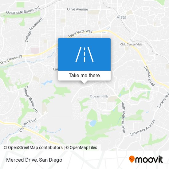 Merced Drive map