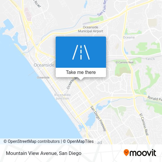 Mountain View Avenue map