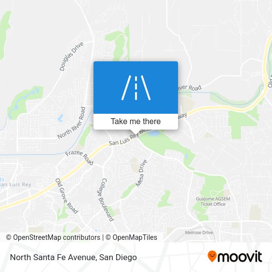 North Santa Fe Avenue map