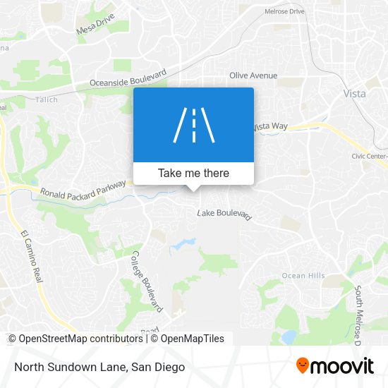 North Sundown Lane map