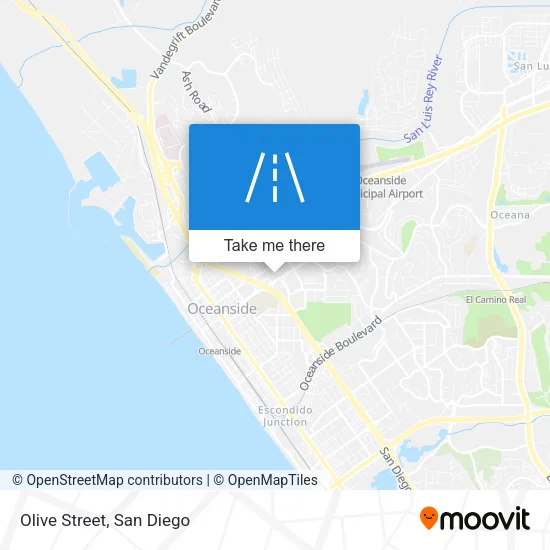 Olive Street map
