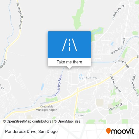 Ponderosa Drive map