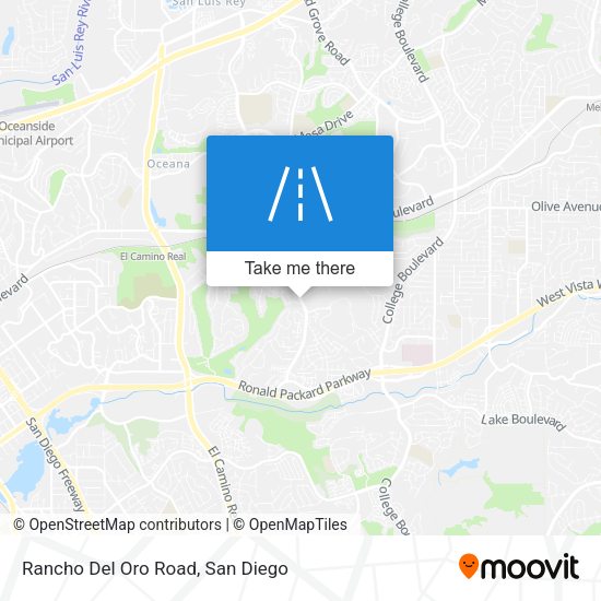 Rancho Del Oro Road map