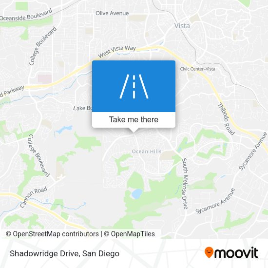 Mapa de Shadowridge Drive