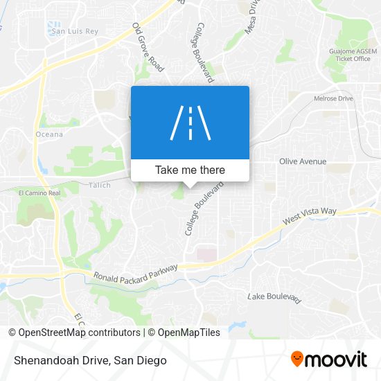 Mapa de Shenandoah Drive