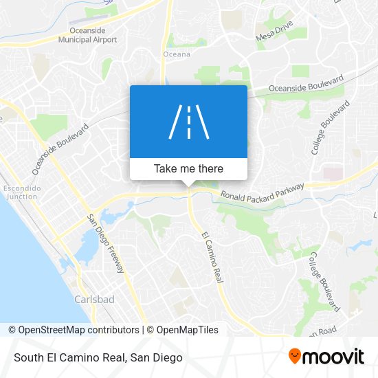 South El Camino Real map