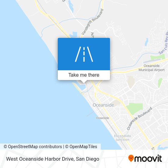 West Oceanside Harbor Drive map