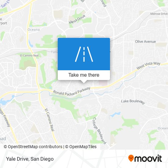 Yale Drive map