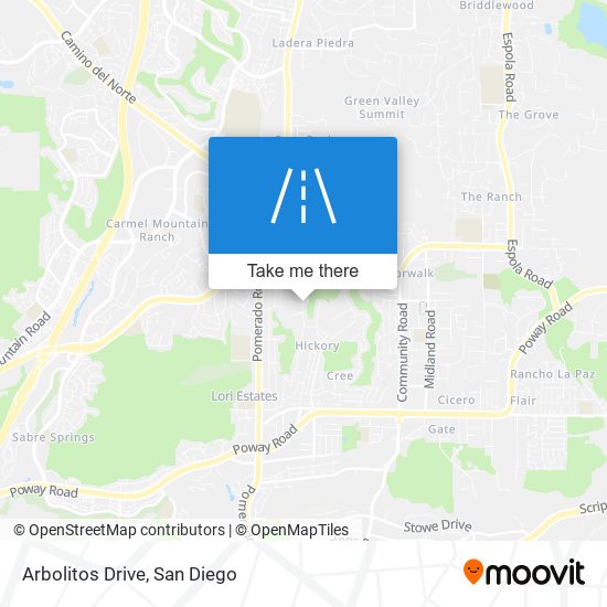 Arbolitos Drive map